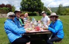 Our last picnic together, at Allas-les-Mines, Dordogne